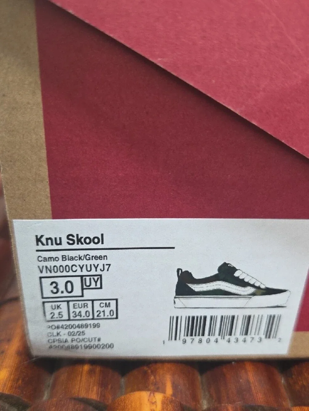 Vans Kids Camo KNU SKOOL SNEAKERS